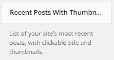 Easily add Thumbnail to the Recent Posts - WordPress