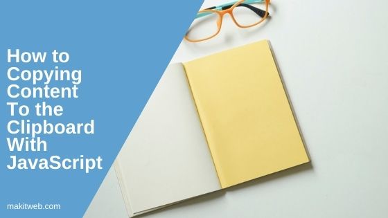 How to copying content to Clipboard with JavaScript