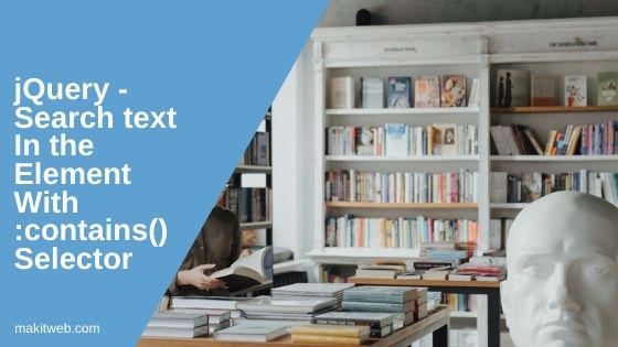 Jquery Search Text In The Element, Replace Window With Bookcase Jquery