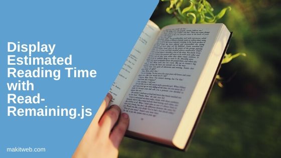 Display estimated reading time with ReadRemaining.js