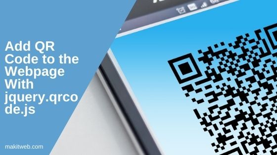 Add QR code to the webpage with jquery.qrcode.js