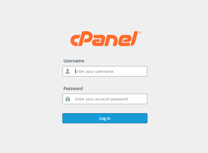 Login to cPanel account for database creation