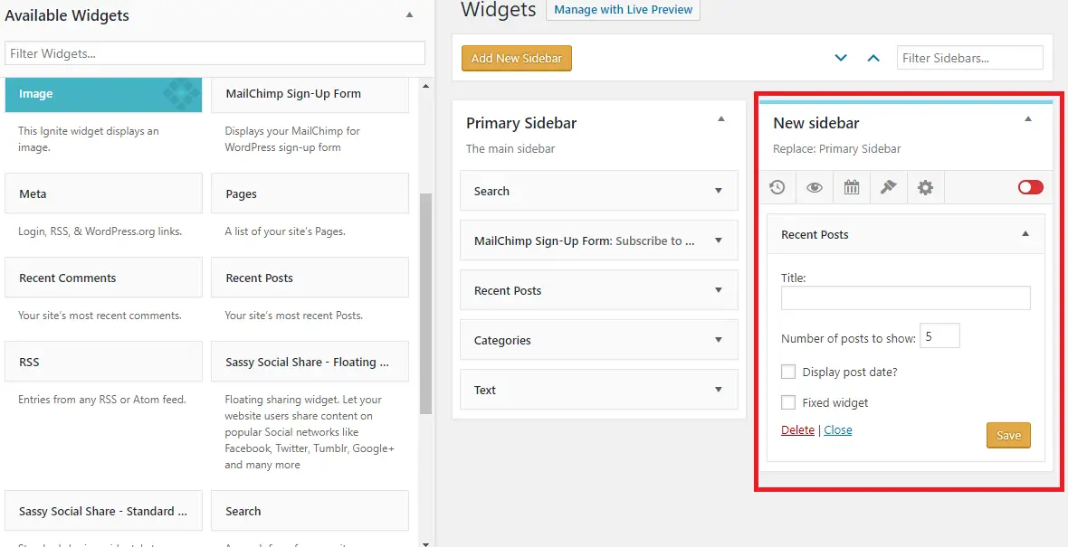 How to Display Different Sidebar on Specific Pages in WordPress