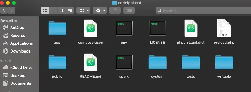 Install CodeIgniter 4 on Mac