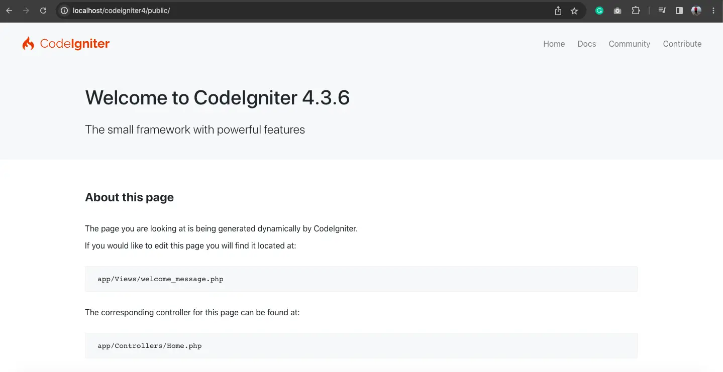 Run CodeIgniter 4 project without starting local server