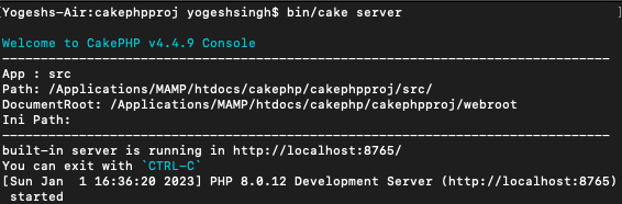 Run CakePHP 4 project